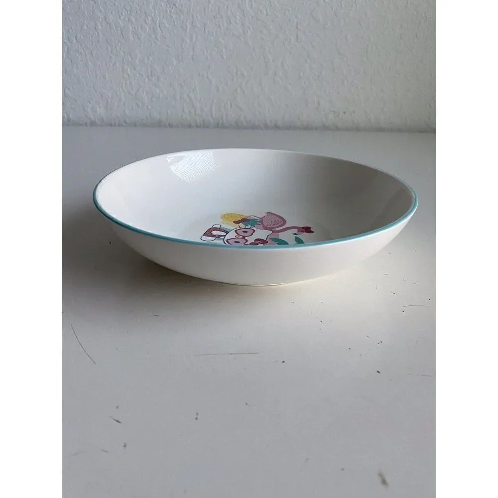 Sanrio Hello Kitty Beach Summer Tropical Ceramic Pasta Dinner Bowl Flamingo NEW‎